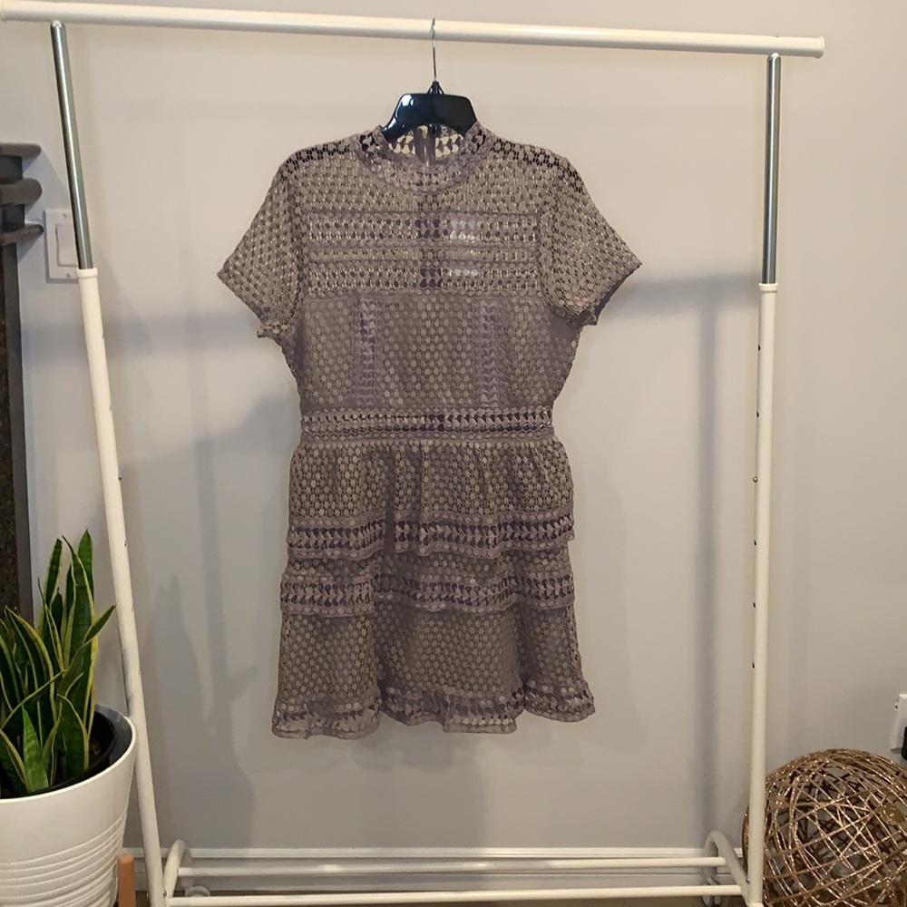 Tobi grey lace dress